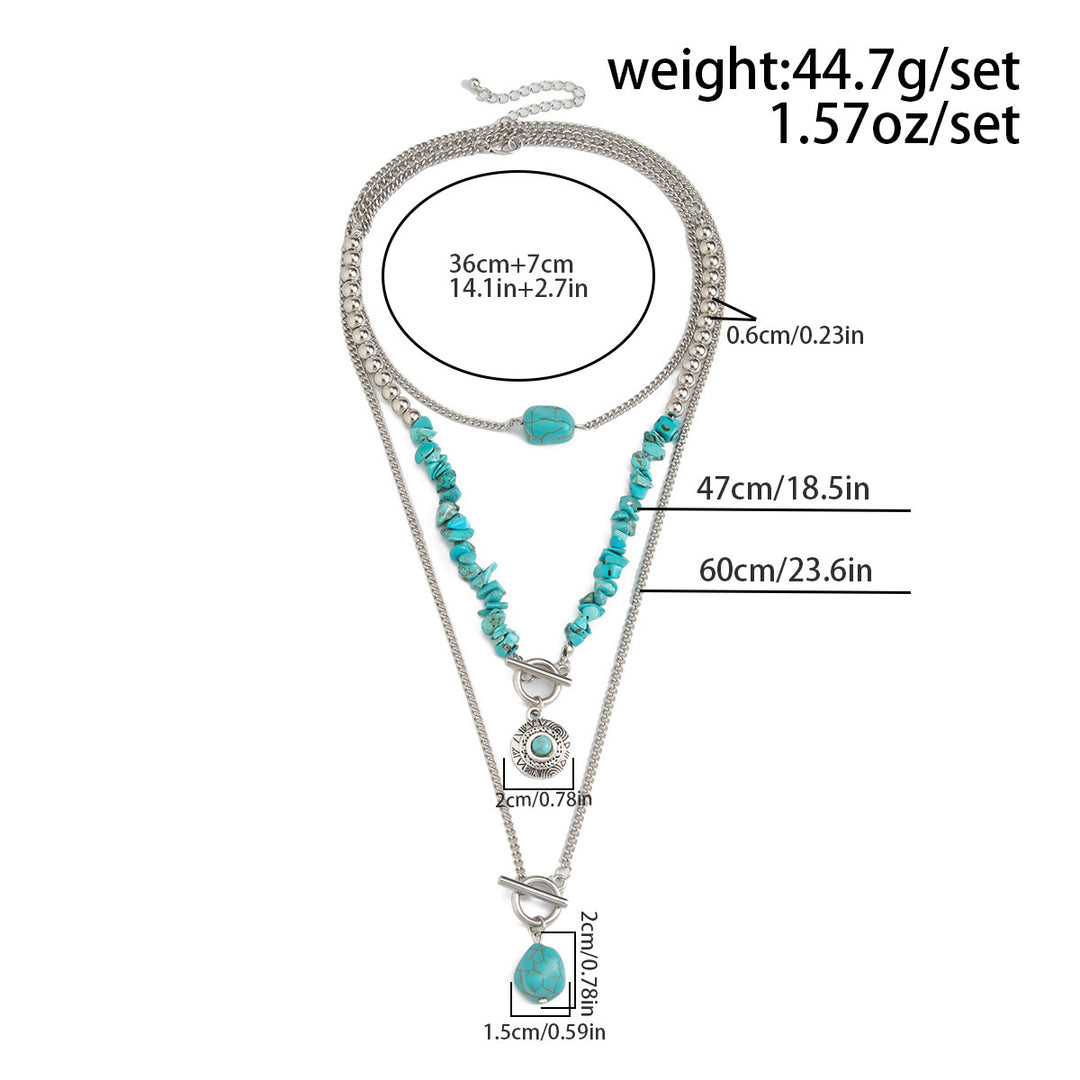 Turquoise Layered Boho Necklace