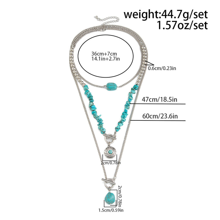 Turquoise Layered Boho Necklace