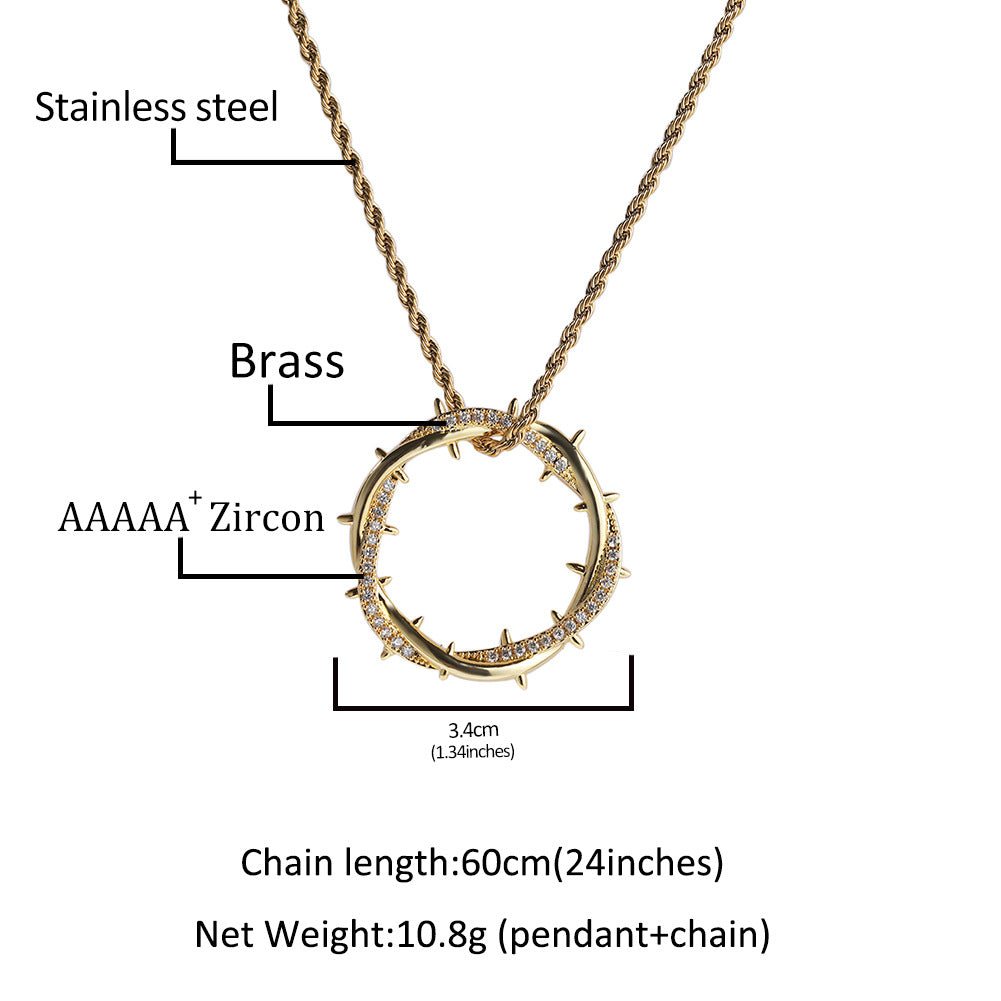 Radiant Edge Pendant Necklace