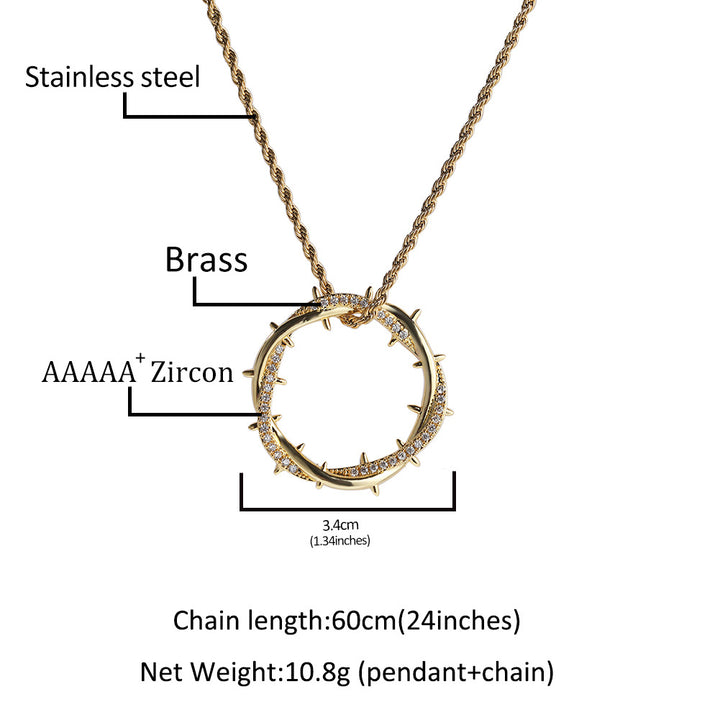 Radiant Edge Pendant Necklace