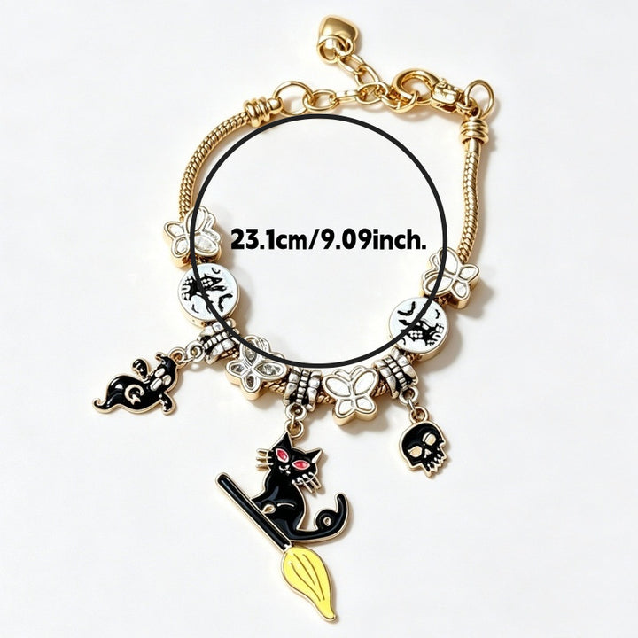Halloween Cat Charm Bracelet