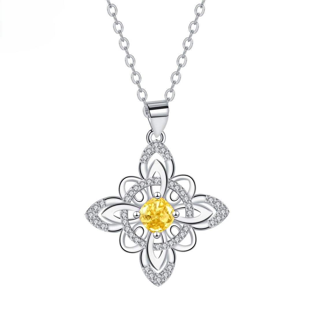 Celtic Birthstone Bloom Necklace