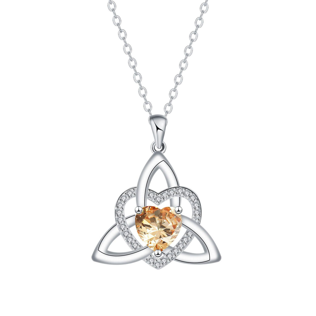 Celtic Heart Birthstone Necklace