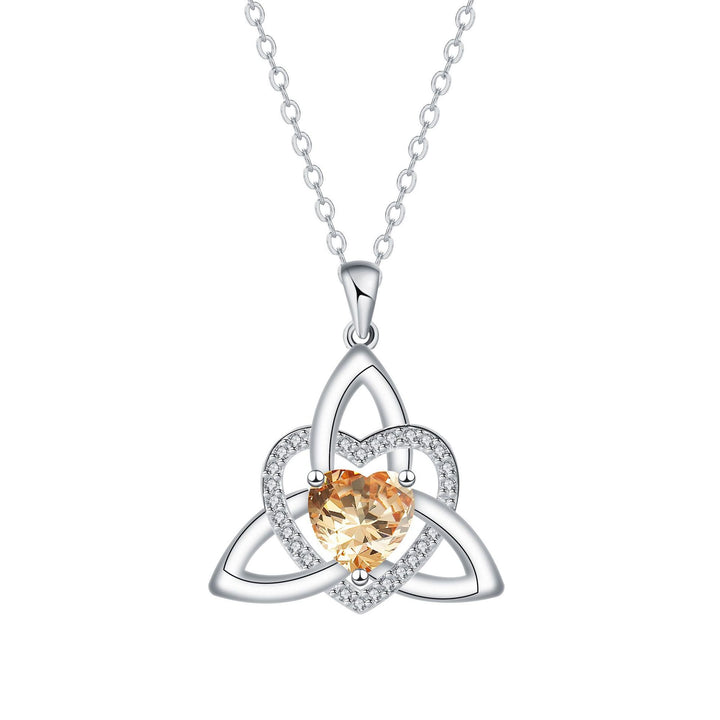 Celtic Heart Birthstone Necklace