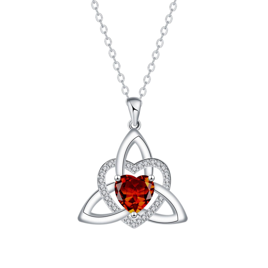 Celtic Heart Birthstone Necklace