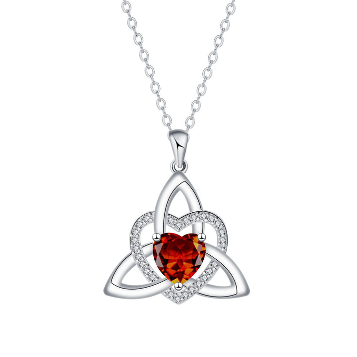 Celtic Heart Birthstone Necklace