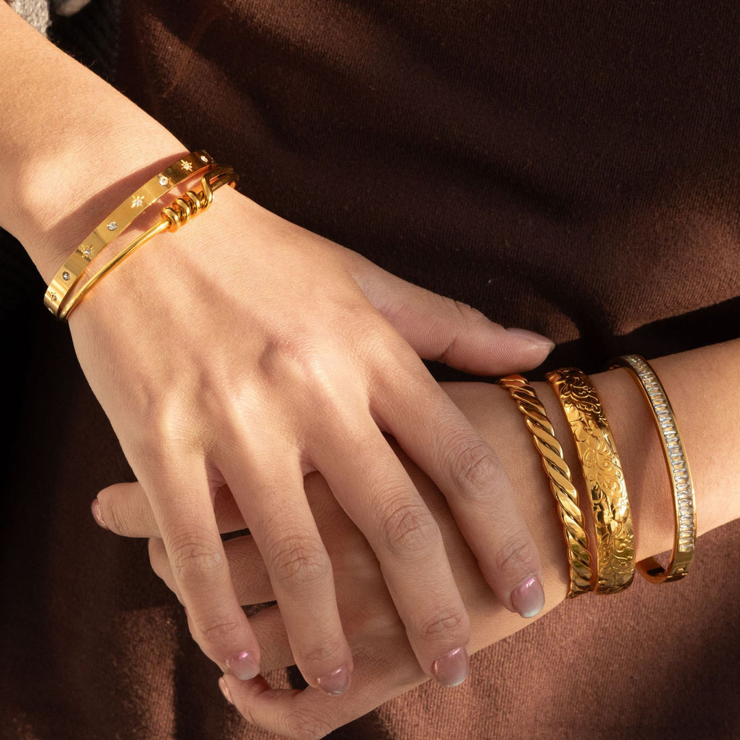 Celestial Crystal Cuff Bracelet