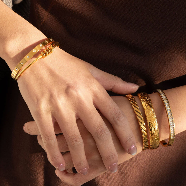 Celestial Crystal Cuff Bracelet