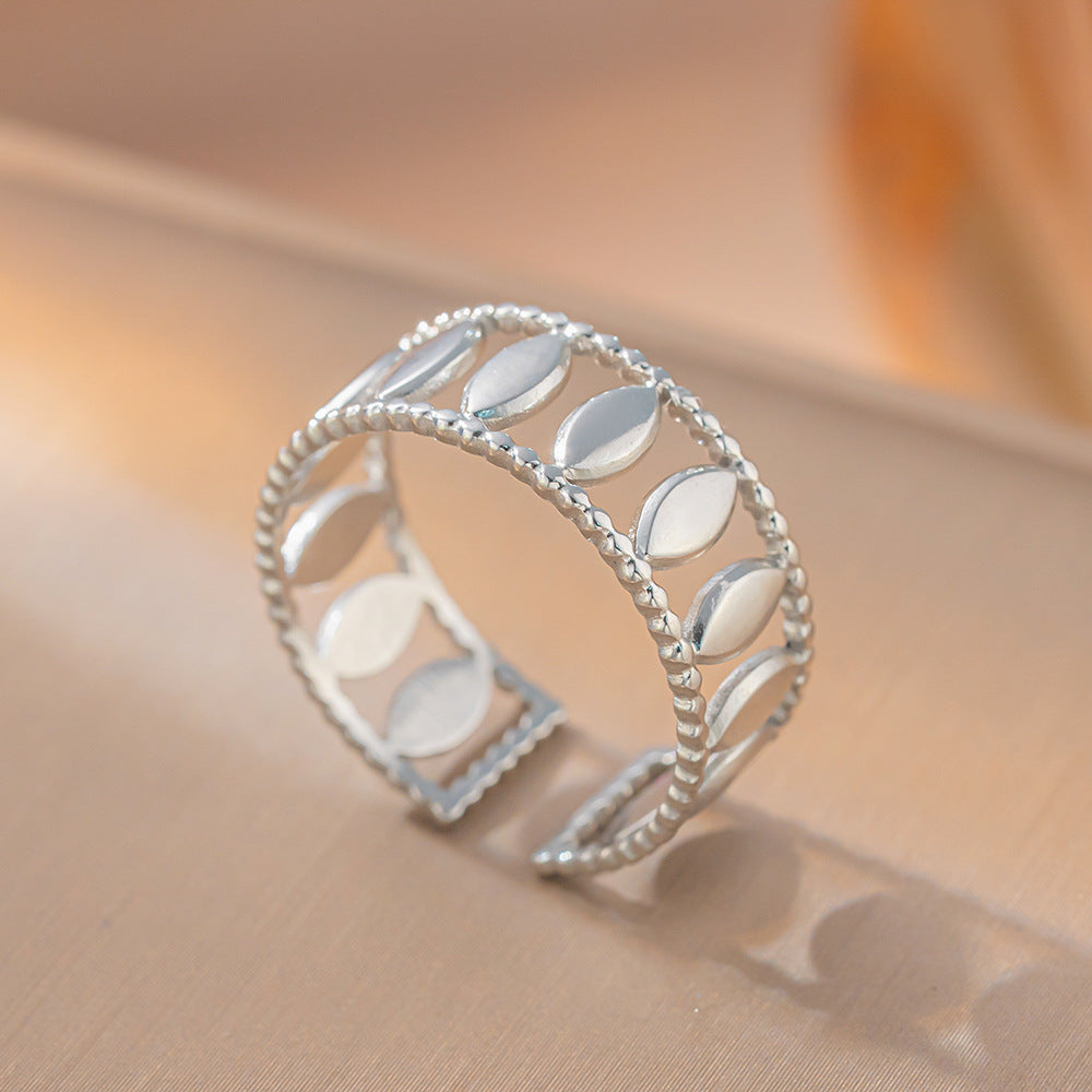Geometric Gold Openwork Ring