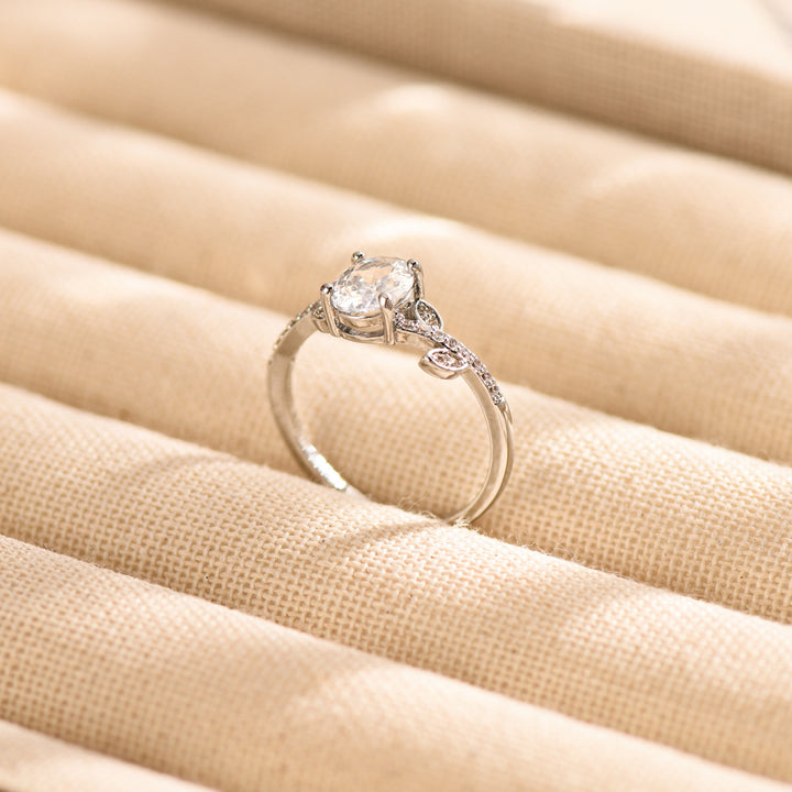 Leaf Halo Ring