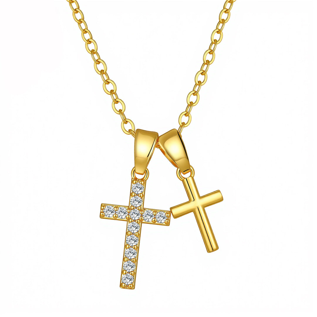 Minimal Cross Pendant Necklace
