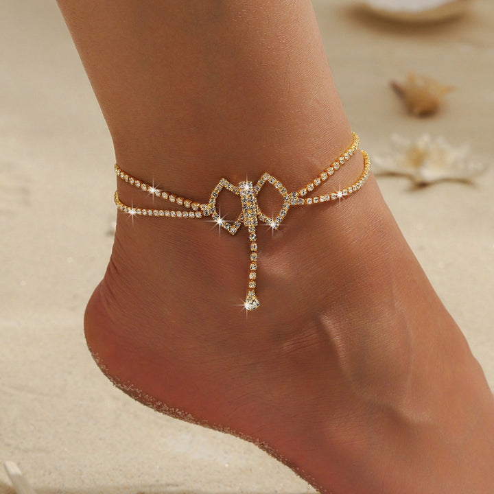Pavé Drop Charm Anklet