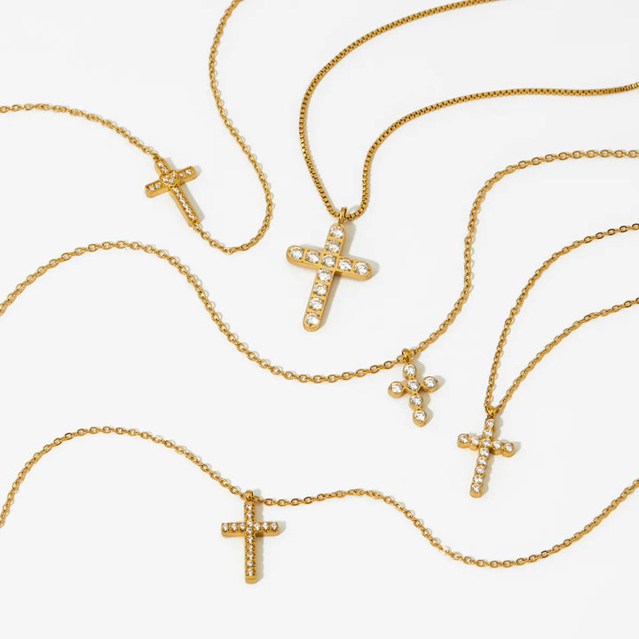 Cubic Zirconia Cross Necklace