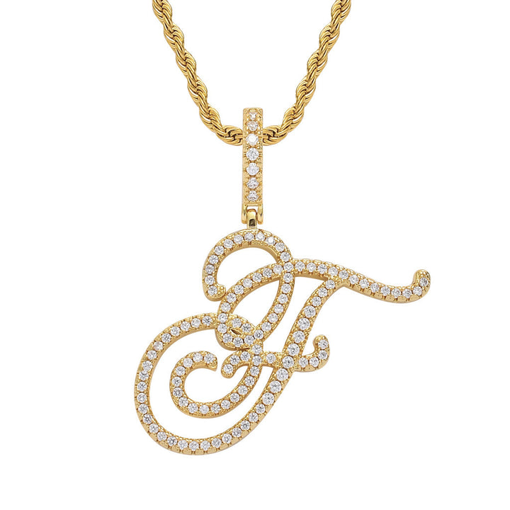 Personalized Letter Zircon Pendant Necklace