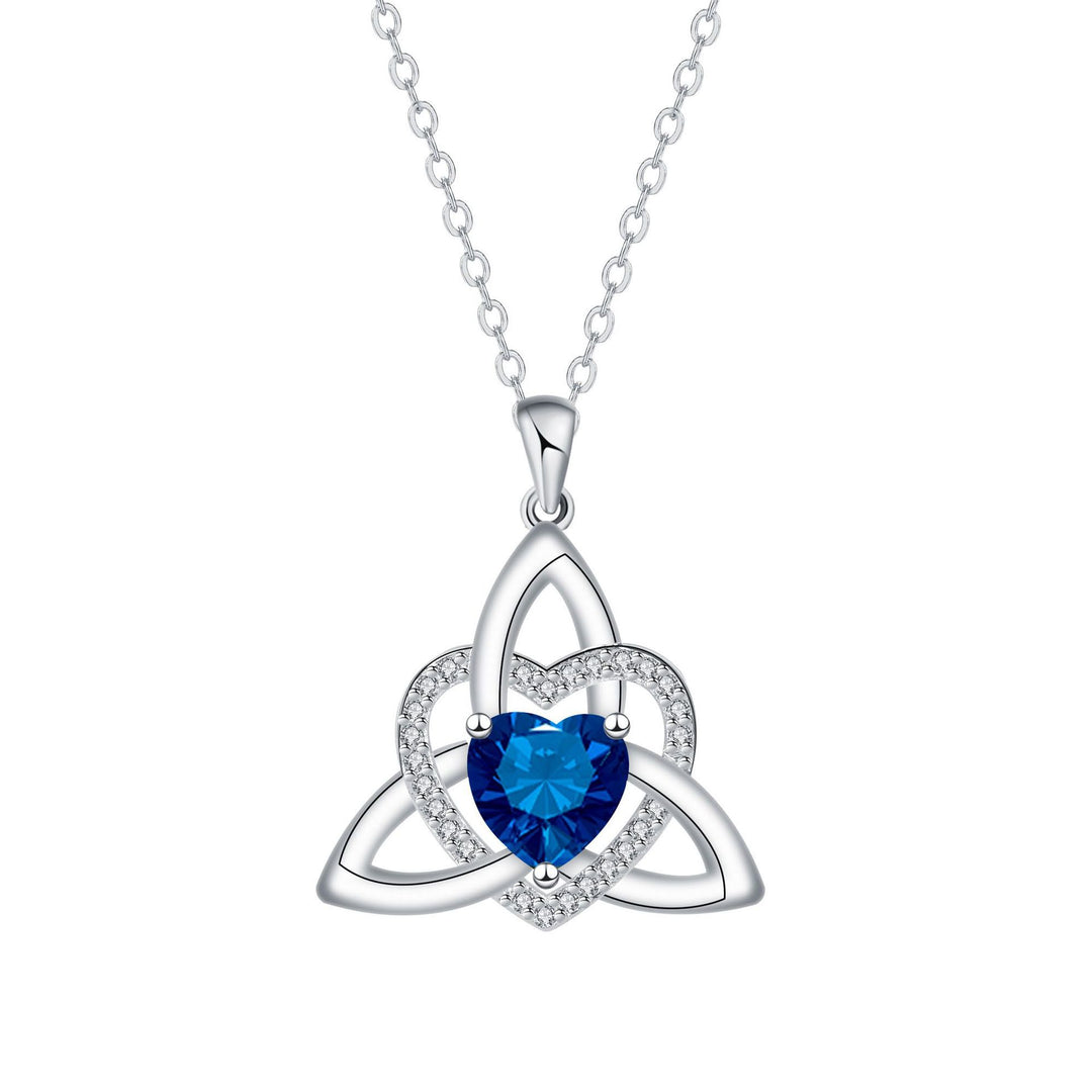 Celtic Heart Birthstone Necklace