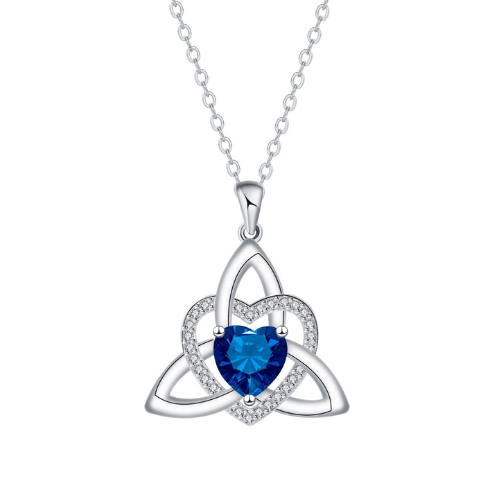 Celtic Heart Birthstone Necklace