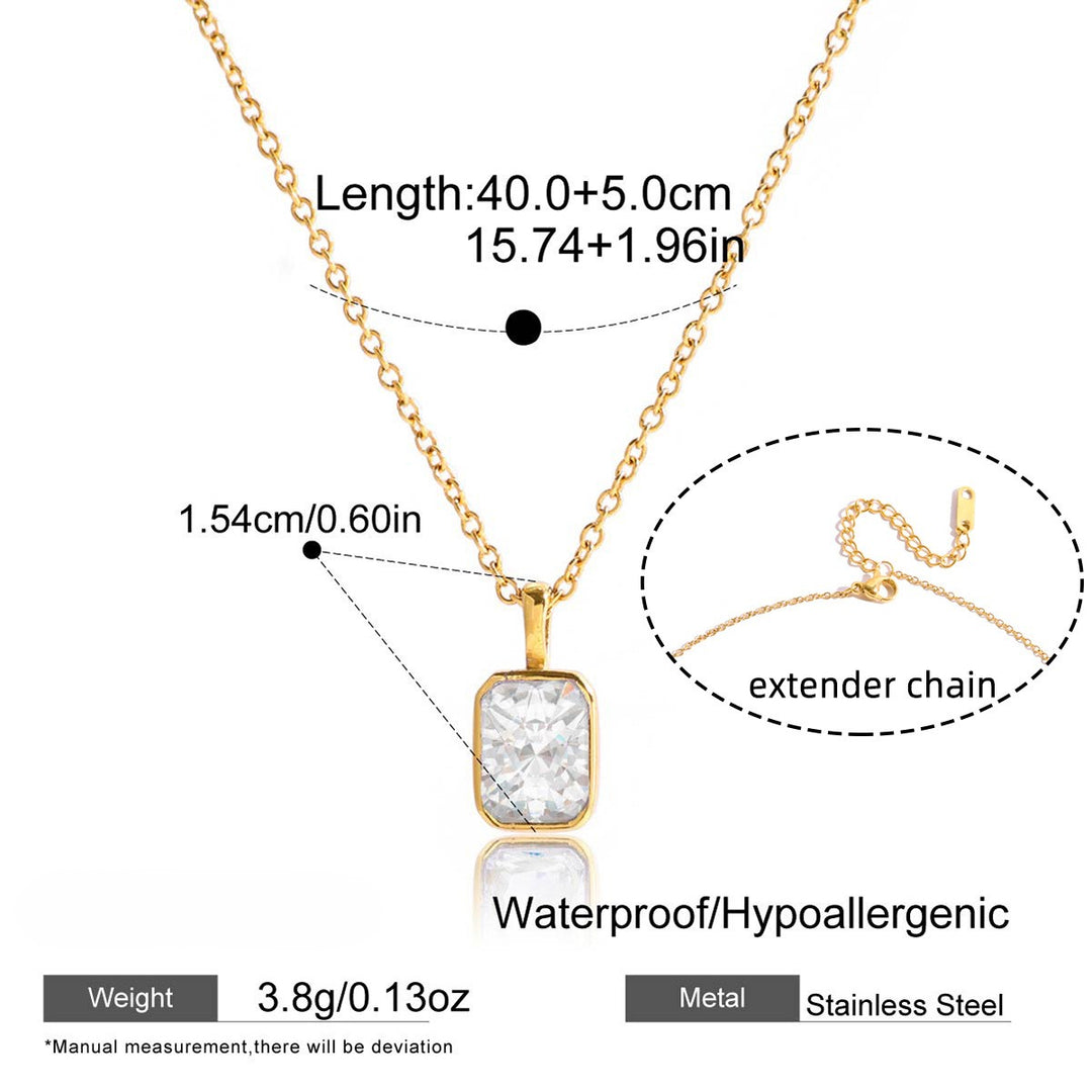 Luminous Bezel Pendant Necklace