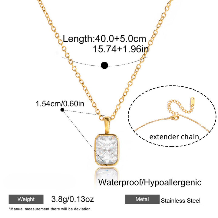 Luminous Bezel Pendant Necklace
