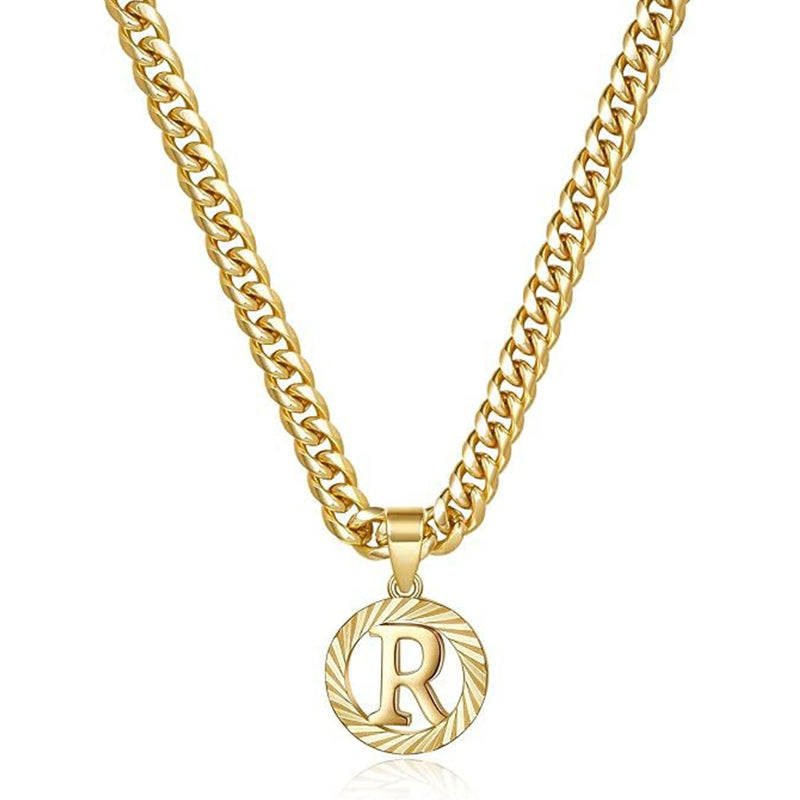 Vintage Initial Medallion Necklace
