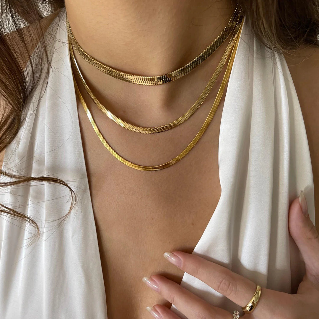 Gold Herringbone Chain
