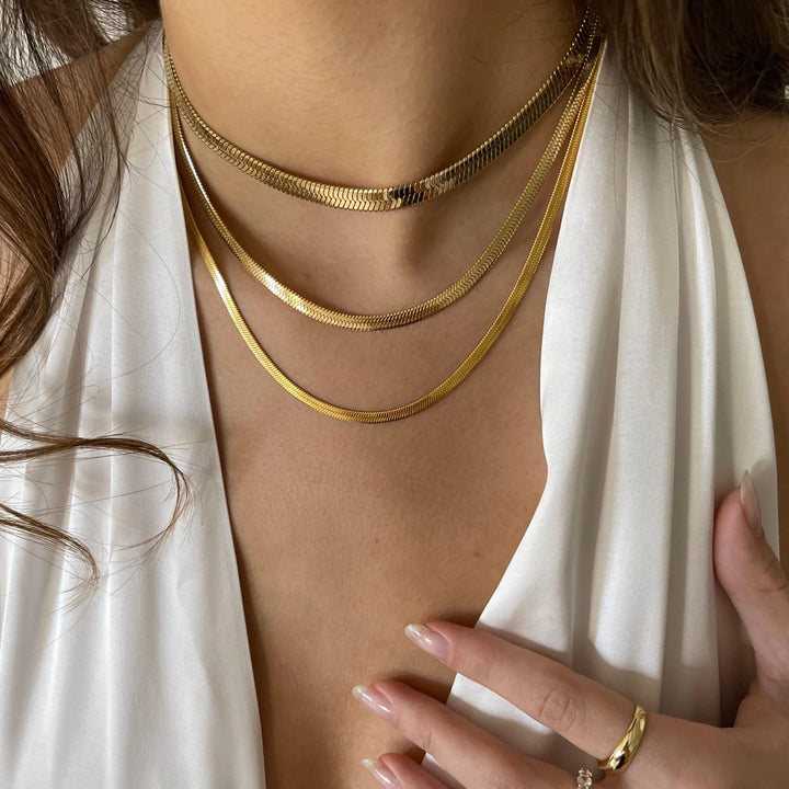 Gold Herringbone Chain