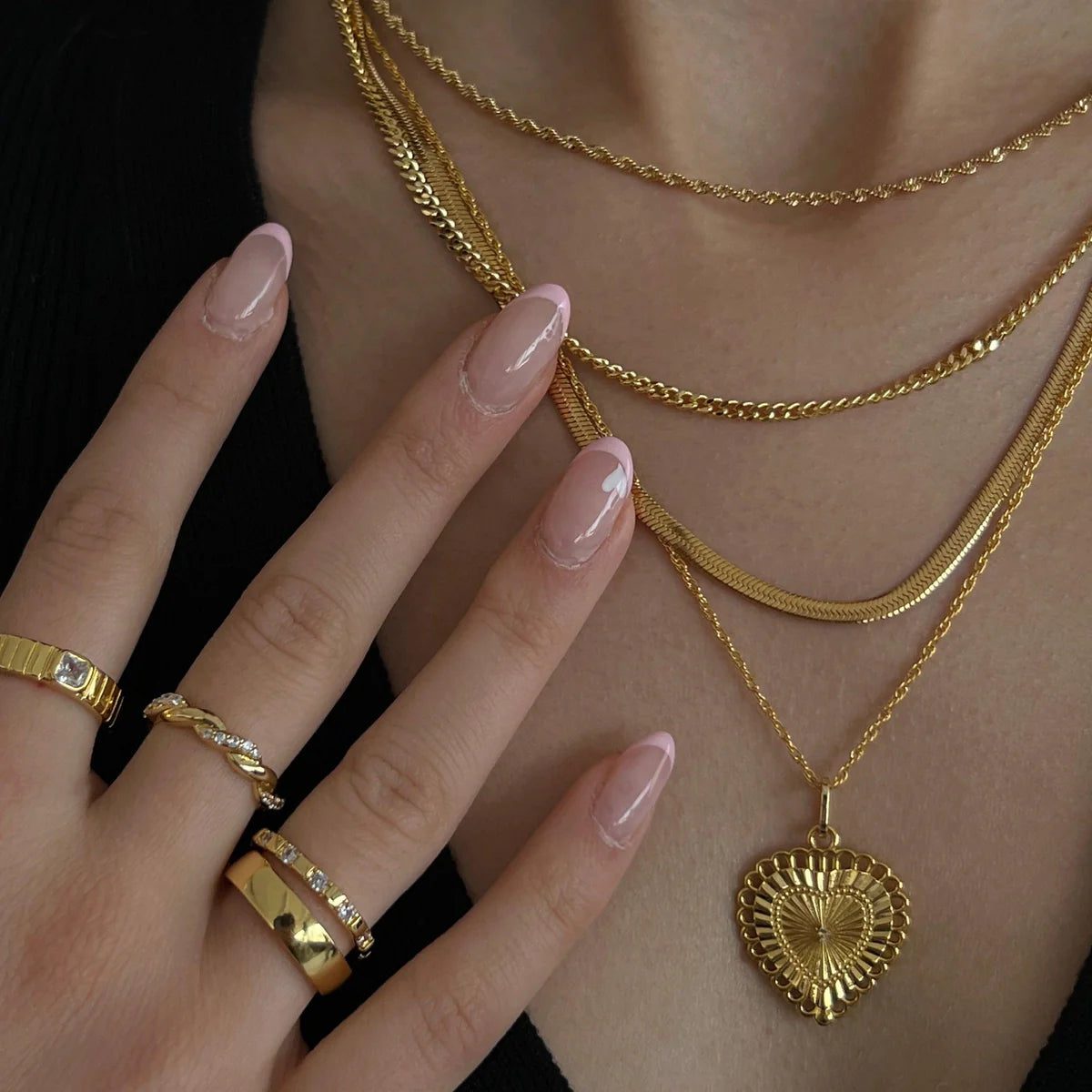 Gold Herringbone Chain
