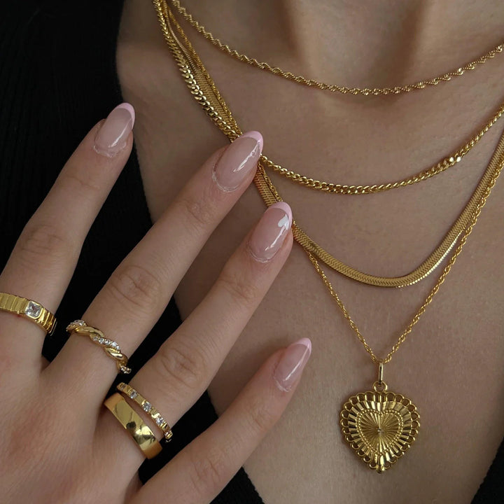 Gold Herringbone Chain
