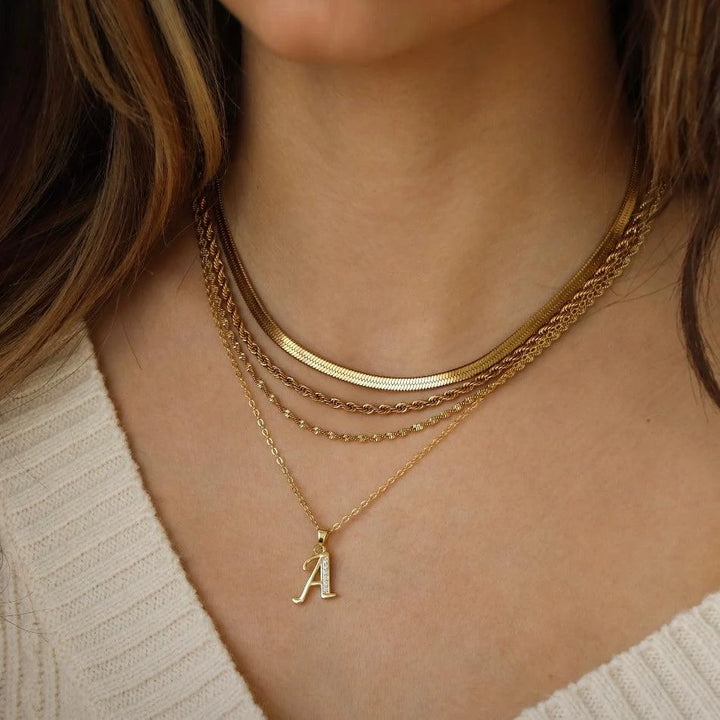 Gold Herringbone Chain