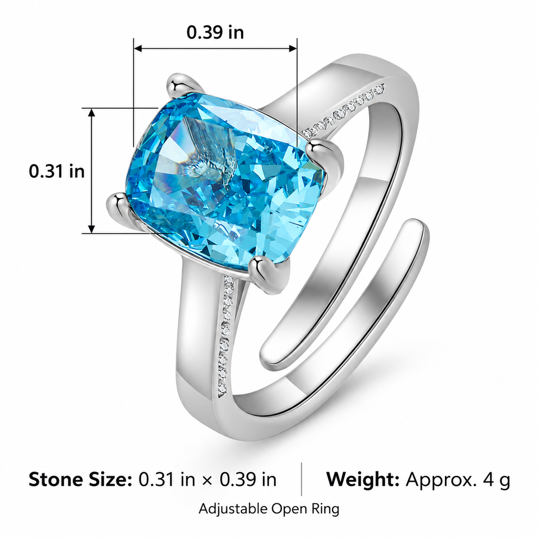 Cushion Cut Gemstone Ring