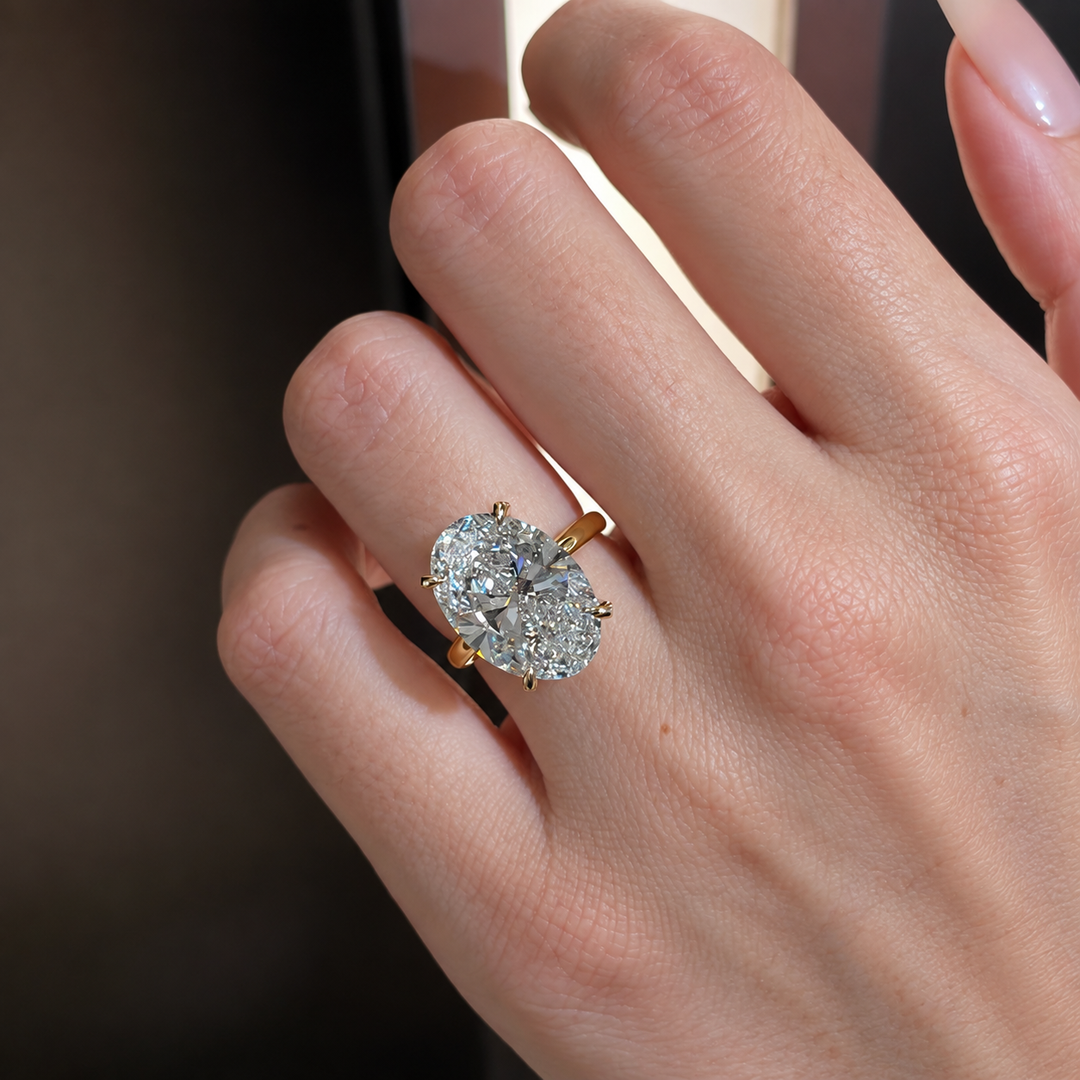 Oval Cut Solitaire Adjustable Ring