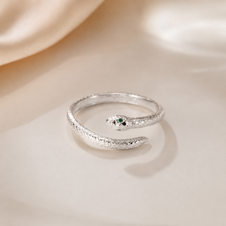 Dainty Snake Zircon Open Ring