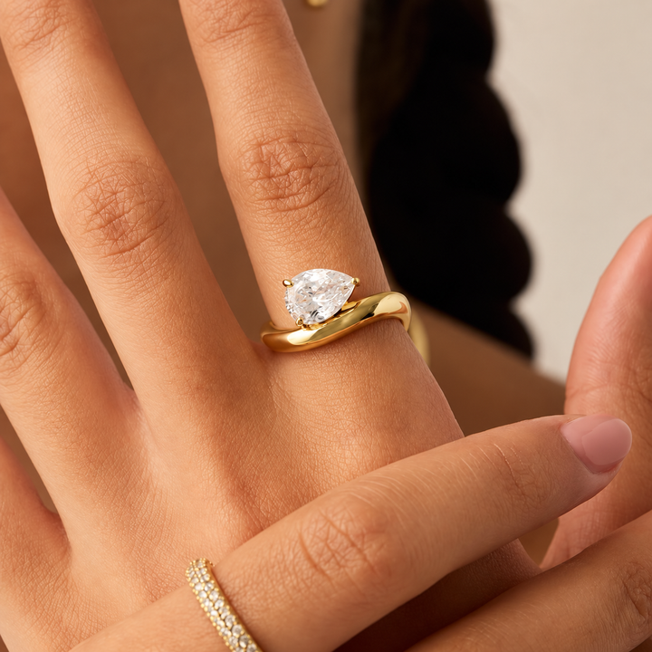Pear Cut Stone Ring