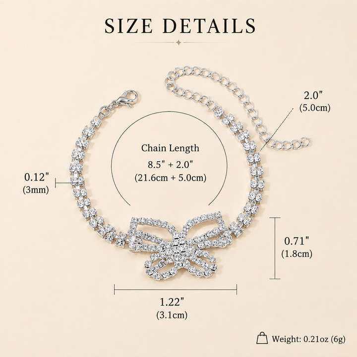 Pavé Bow Anklet