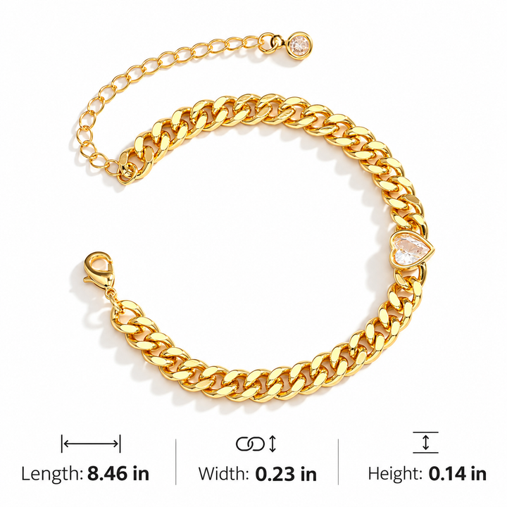 Golden Layered Charm Bracelet