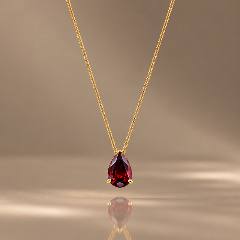 Birthstone Teardrop Necklace