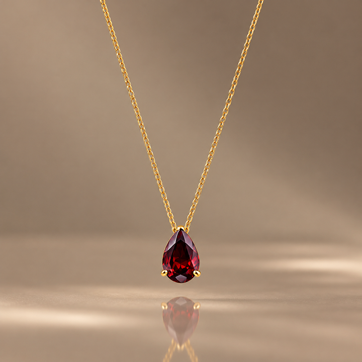 Birthstone Teardrop Necklace