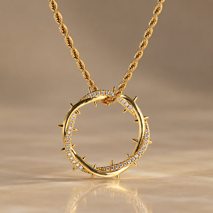 Radiant Edge Pendant Necklace