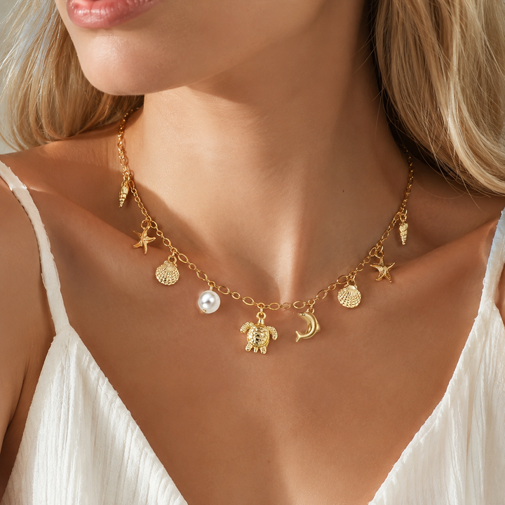 Ocean Charm Starfish Necklace