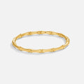 Bamboo-Inspired Gold Bracelet