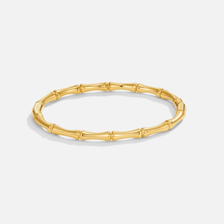 Bamboo-Inspired Gold Bracelet