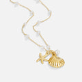 Seashell Star Pearl Necklace