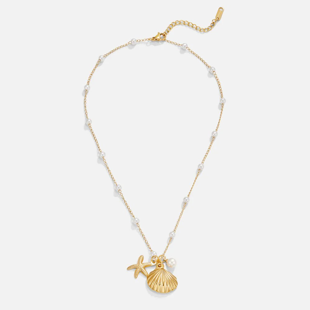 Seashell Star Pearl Necklace