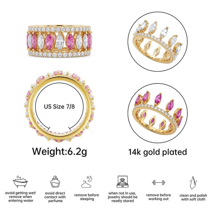 Convertible Birthstone Crown Ring