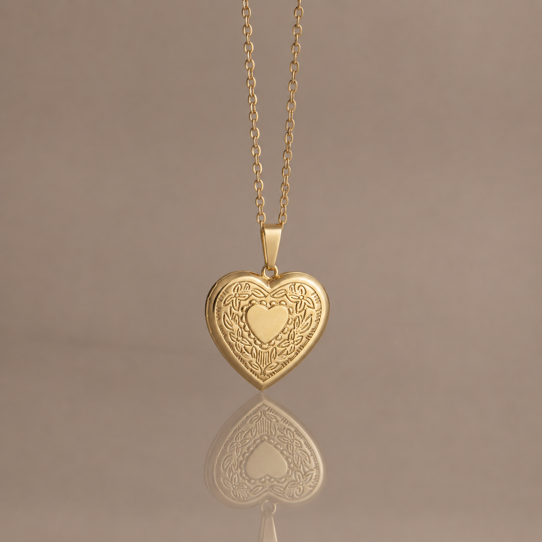 Vintage Heart Locket Necklace