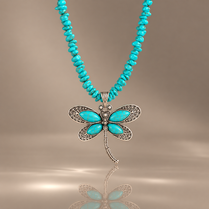 Dragonfly Statement Pendant Necklace