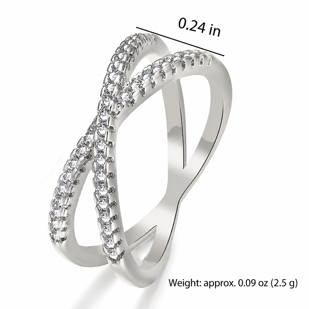 Crisscross Sparkle Ring