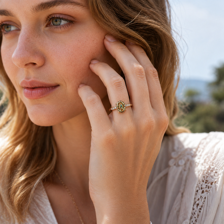 Sacred Rose Medallion Ring