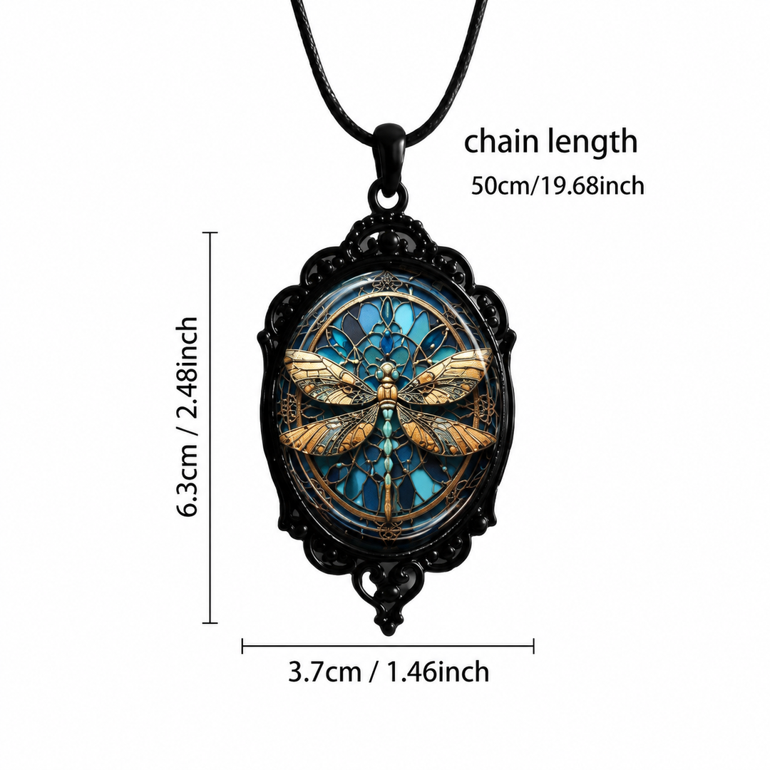 Dragonfly Vintage Pendant Necklace