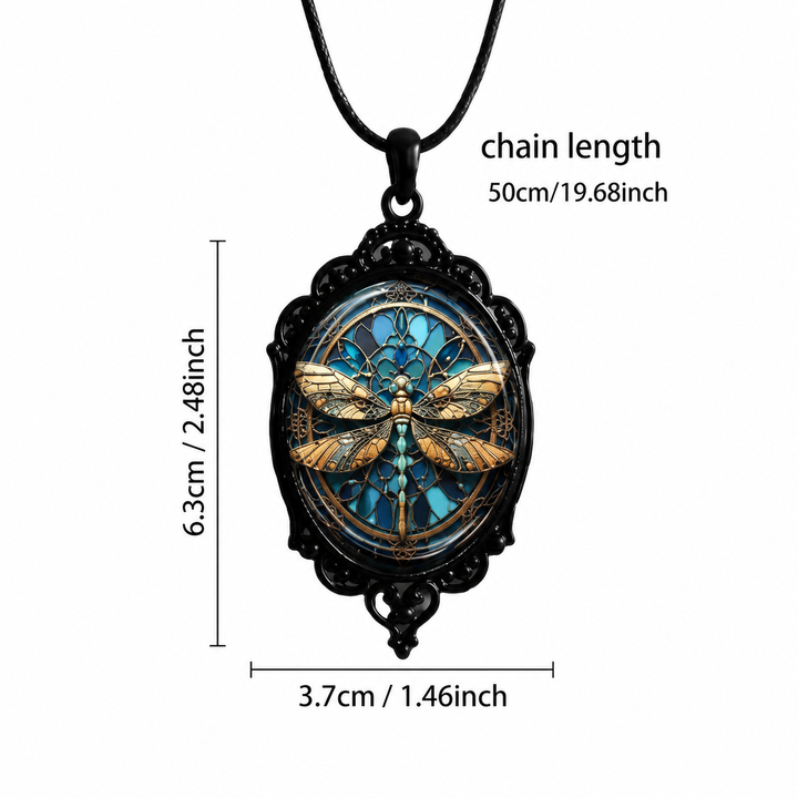 Dragonfly Vintage Pendant Necklace