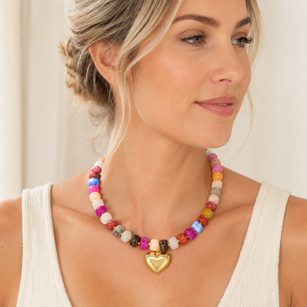 Colorful Natural Stone Necklace